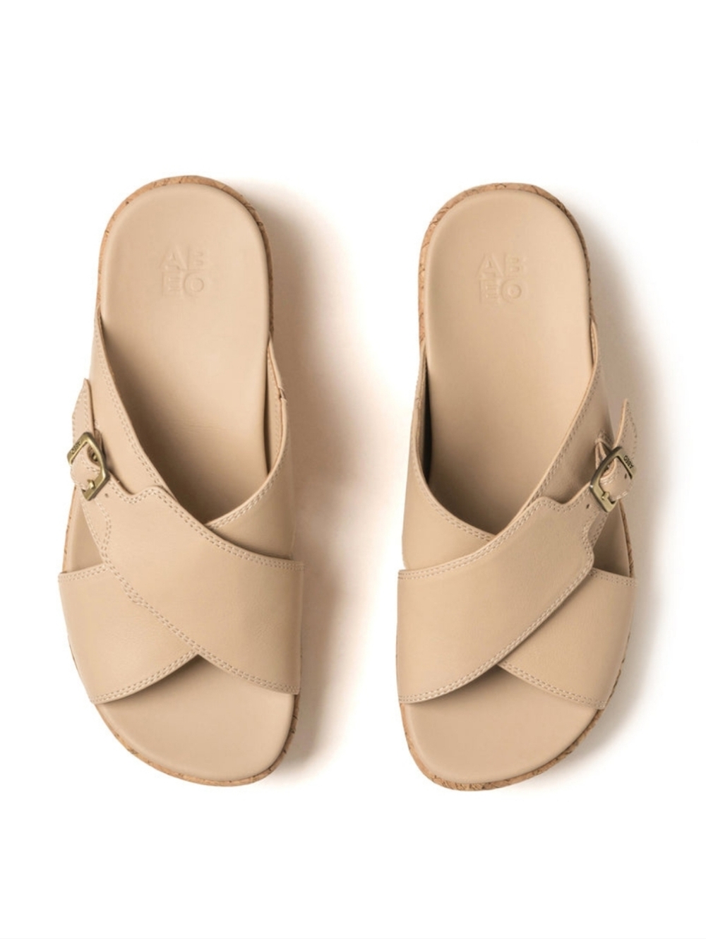 ABEO Dylan 2351 Solstice Cross Slide Metatarsal Cuban Sand Cork Wedge Sandal 7.5 - Picture 9 of 12